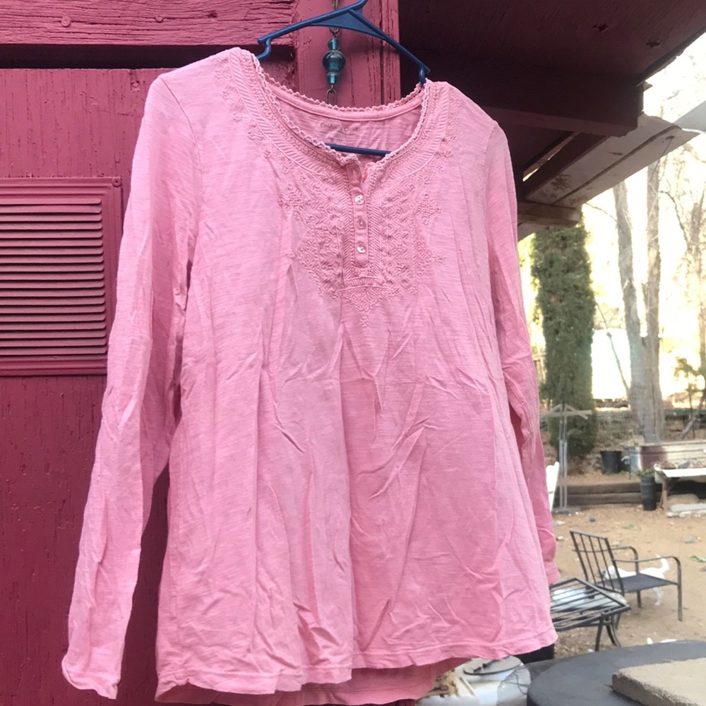 Pink Long Sleeve Women's Top